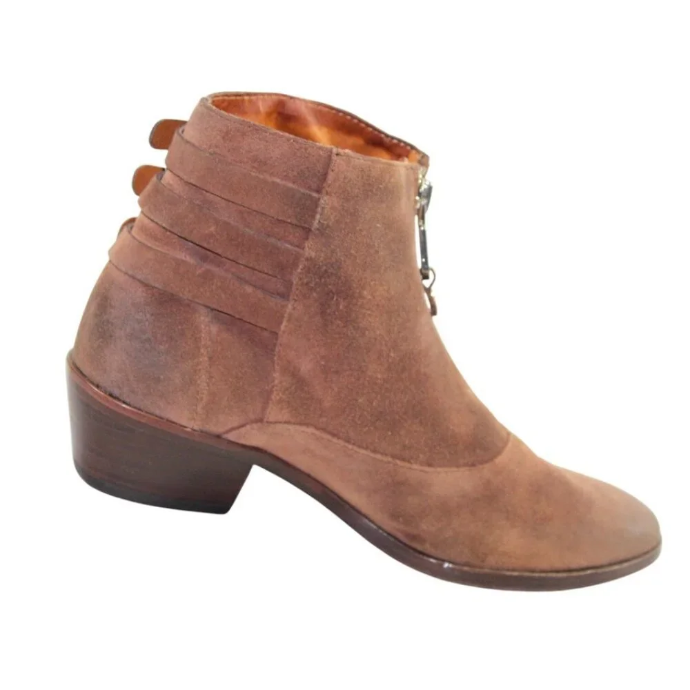 Rebecca Minkoff Alex Brown Suede Triple Buckle Size 6